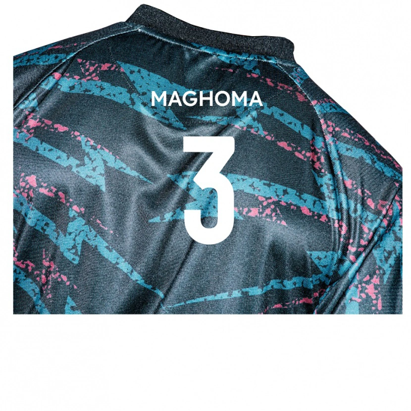 Danxen Män Christian Maghoma #3 Svart Marin Bortatröja Matchtröjor 2025/26 Tröjor T-Tröja