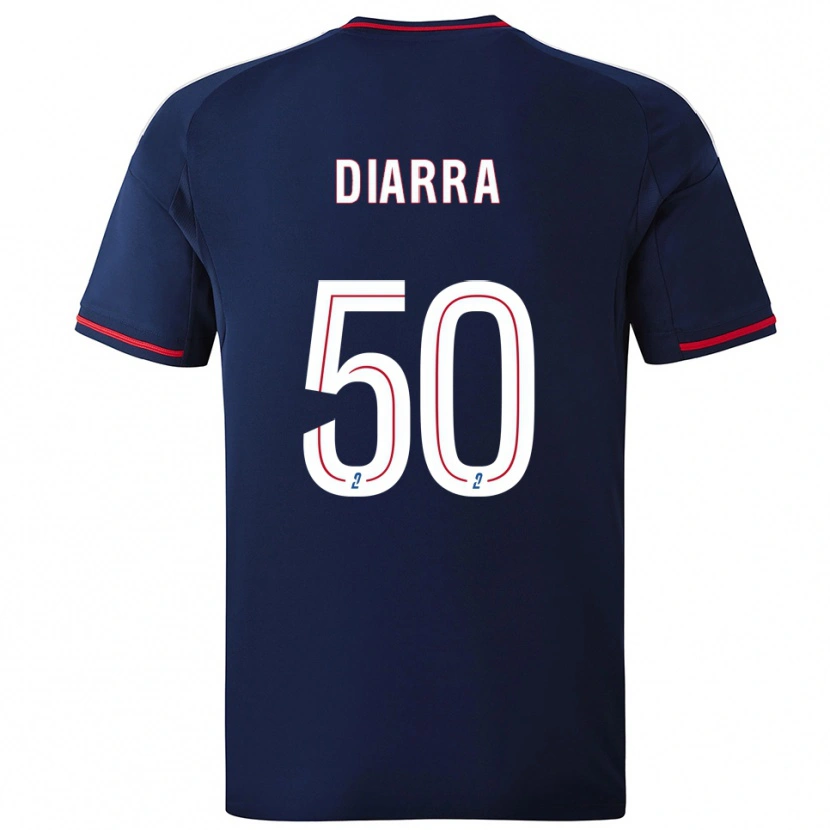 Danxen Män Lassine Diarra #50 Marin Röd Bortatröja Matchtröjor 2025/26 Tröjor T-Tröja