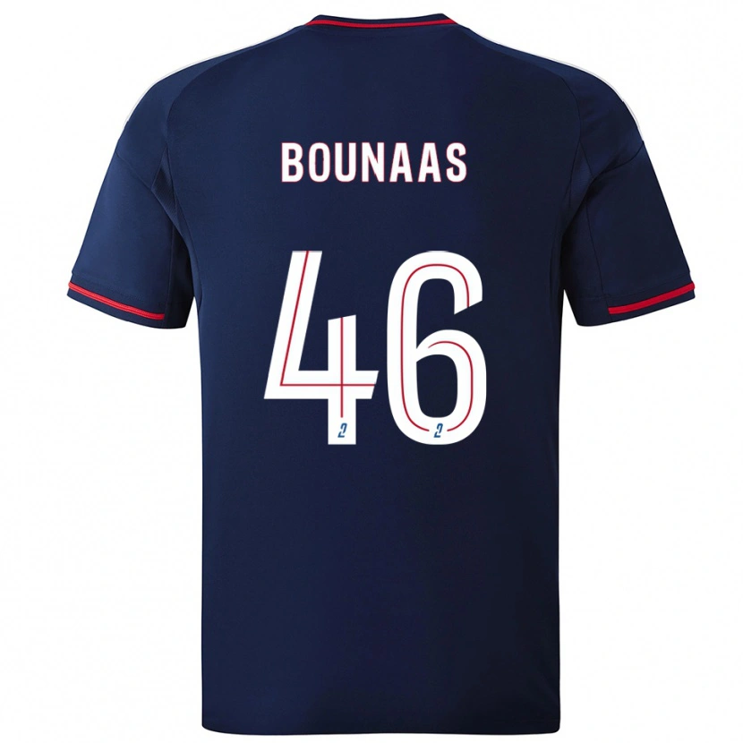 Danxen Män Idris Bounaas #46 Marin Röd Bortatröja Matchtröjor 2025/26 Tröjor T-Tröja