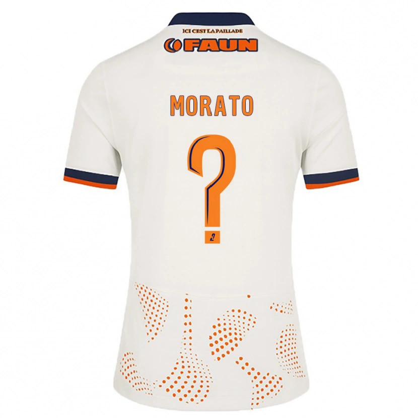 Danxen Män Pablo Morato #0 Vit Orange Bortatröja Matchtröjor 2025/26 Tröjor T-Tröja