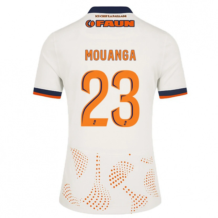 Danxen Män Yaël Mouanga #23 Vit Orange Bortatröja Matchtröjor 2025/26 Tröjor T-Tröja