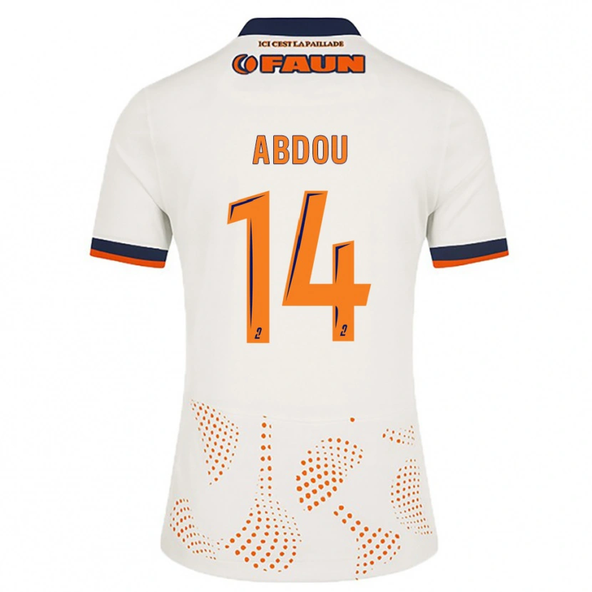 Danxen Män Mathias Abdou #14 Vit Orange Bortatröja Matchtröjor 2025/26 Tröjor T-Tröja