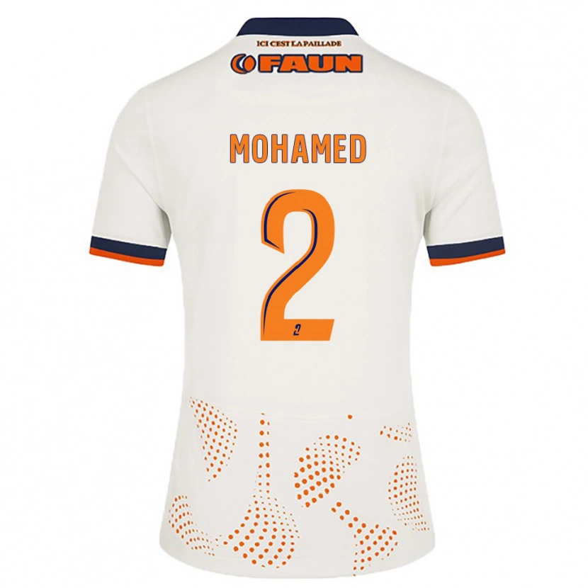 Danxen Män Isyak Mohamed #2 Vit Orange Bortatröja Matchtröjor 2025/26 Tröjor T-Tröja