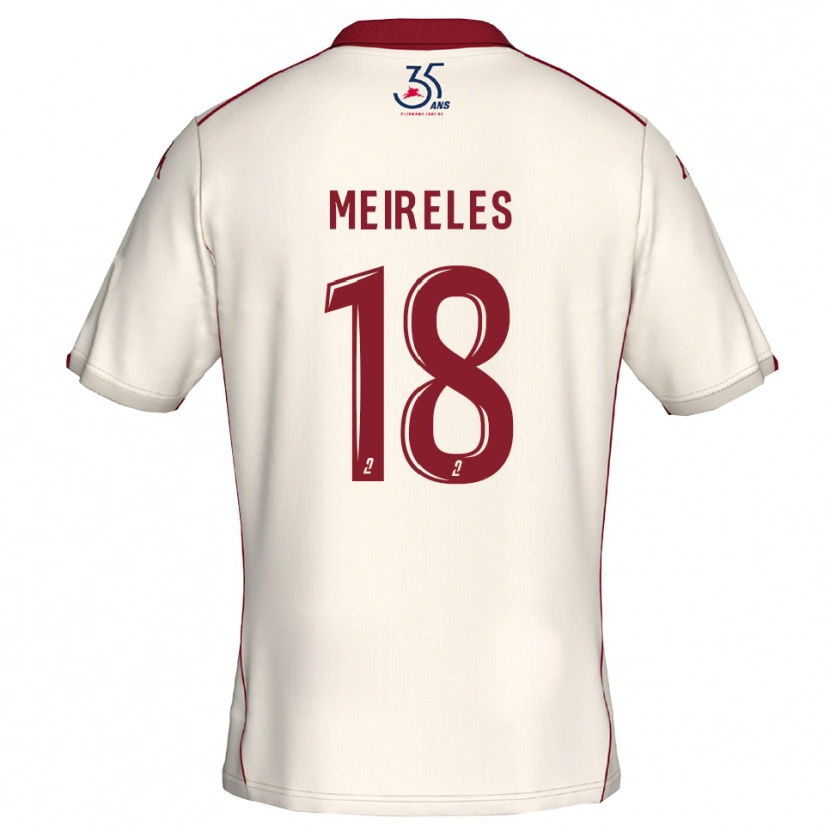Danxen Män Andreia Meireles #18 Vit Burgundy Bortatröja Matchtröjor 2025/26 Tröjor T-Tröja