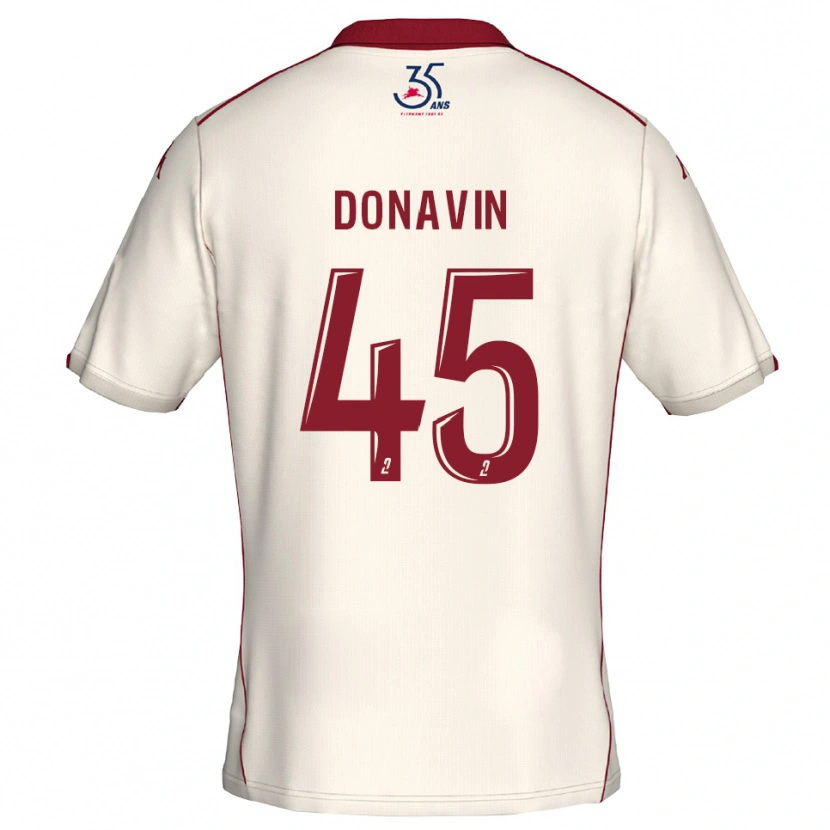 Danxen Män Matys Donavin #45 Vit Burgundy Bortatröja Matchtröjor 2025/26 Tröjor T-Tröja