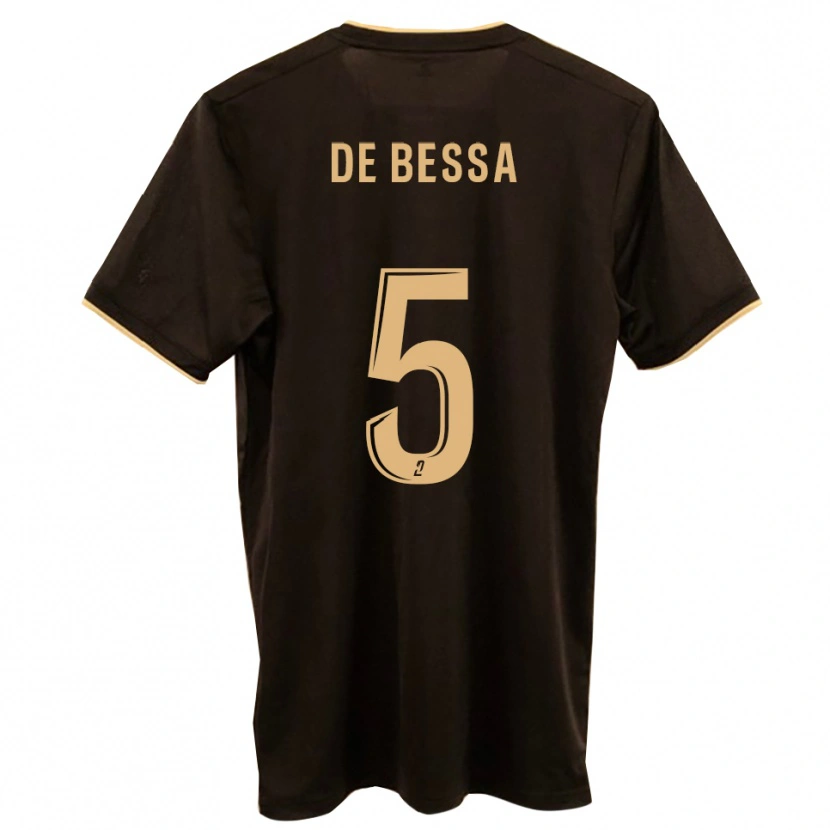 Danxen Män Jérémy De Bessa #5 Blå Röd Bortatröja Matchtröjor 2025/26 Tröjor T-Tröja