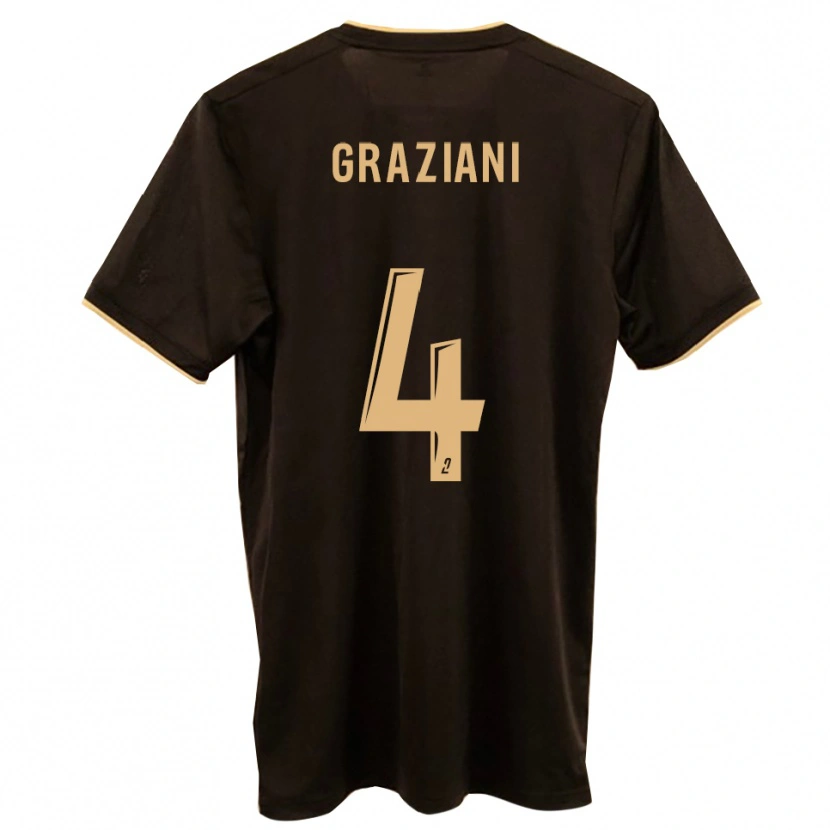 Danxen Män Kelyan Graziani #4 Blå Röd Bortatröja Matchtröjor 2025/26 Tröjor T-Tröja