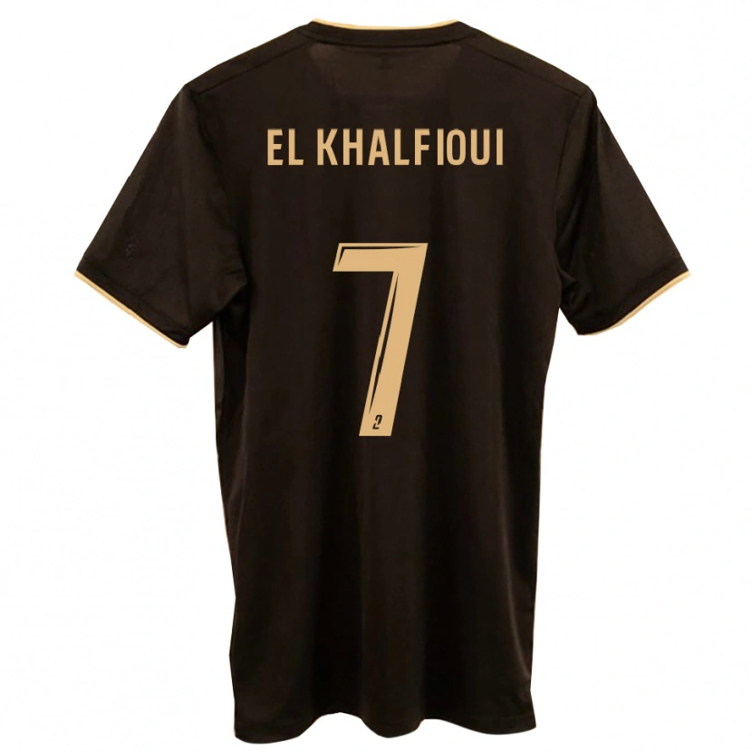 Danxen Män Zakari El Khalfioui #7 Blå Röd Bortatröja Matchtröjor 2025/26 Tröjor T-Tröja