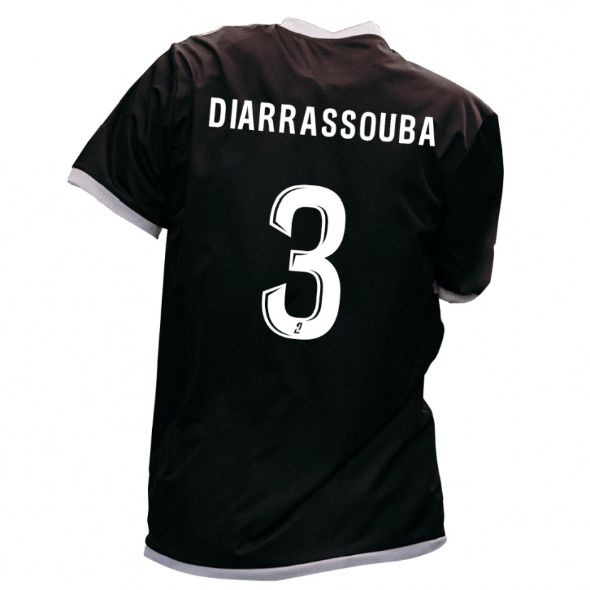 Danxen Män Corneille Diarrassouba #3 Svart Guld Bortatröja Matchtröjor 2025/26 Tröjor T-Tröja
