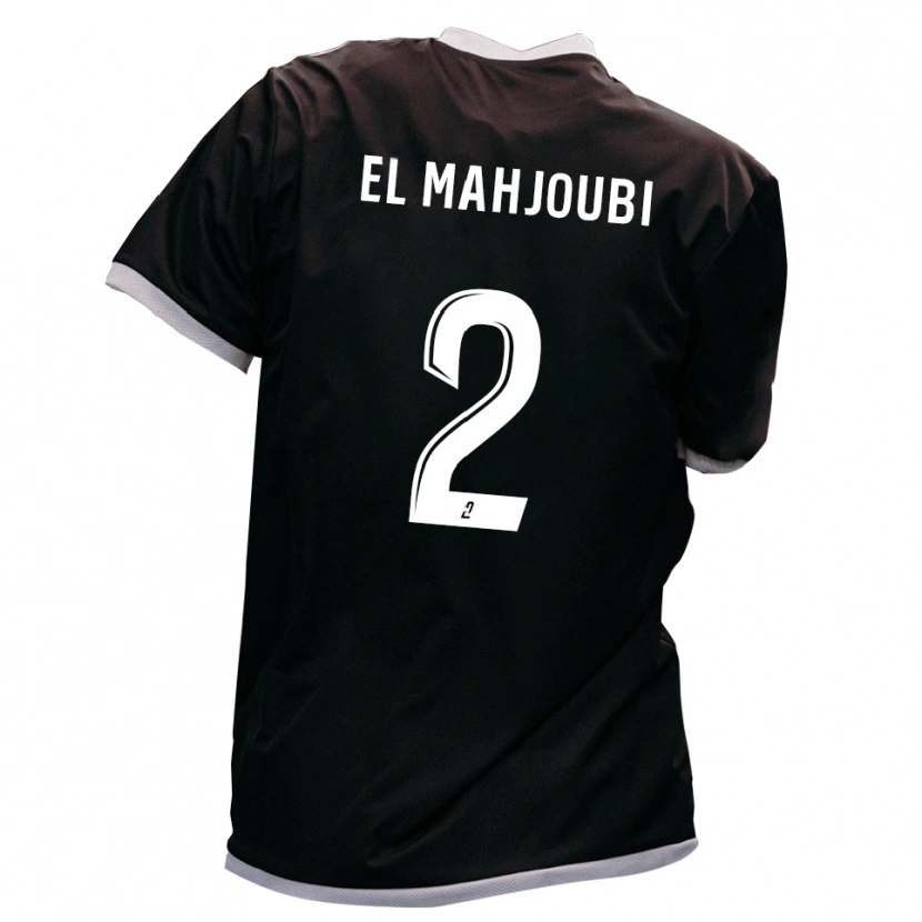 Danxen Män Djibril El Mahjoubi #2 Svart Guld Bortatröja Matchtröjor 2025/26 Tröjor T-Tröja