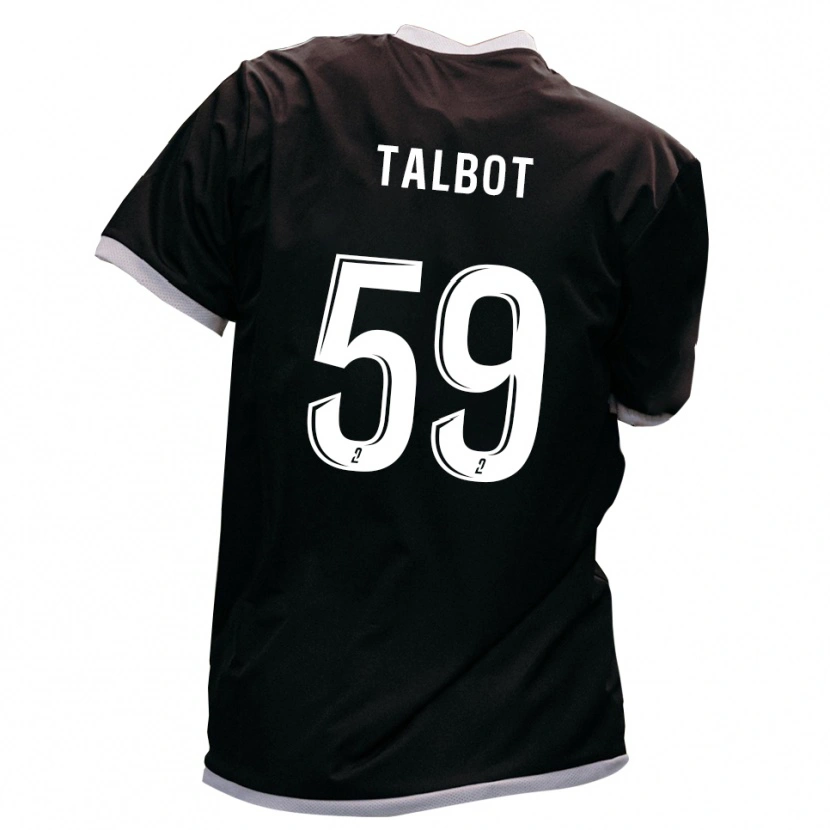 Danxen Män Nathan Talbot #59 Svart Guld Bortatröja Matchtröjor 2025/26 Tröjor T-Tröja