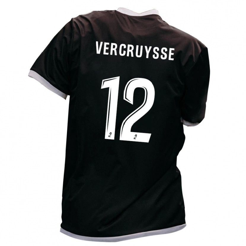 Danxen Män Lendon Vercruysse #12 Svart Guld Bortatröja Matchtröjor 2025/26 Tröjor T-Tröja