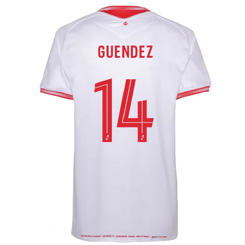 Danxen Män Mattheo Guendez #14 Svart Röd Bortatröja Matchtröjor 2025/26 Tröjor T-Tröja