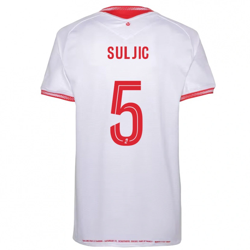 Danxen Män Cazim Suljic #5 Svart Röd Bortatröja Matchtröjor 2025/26 Tröjor T-Tröja