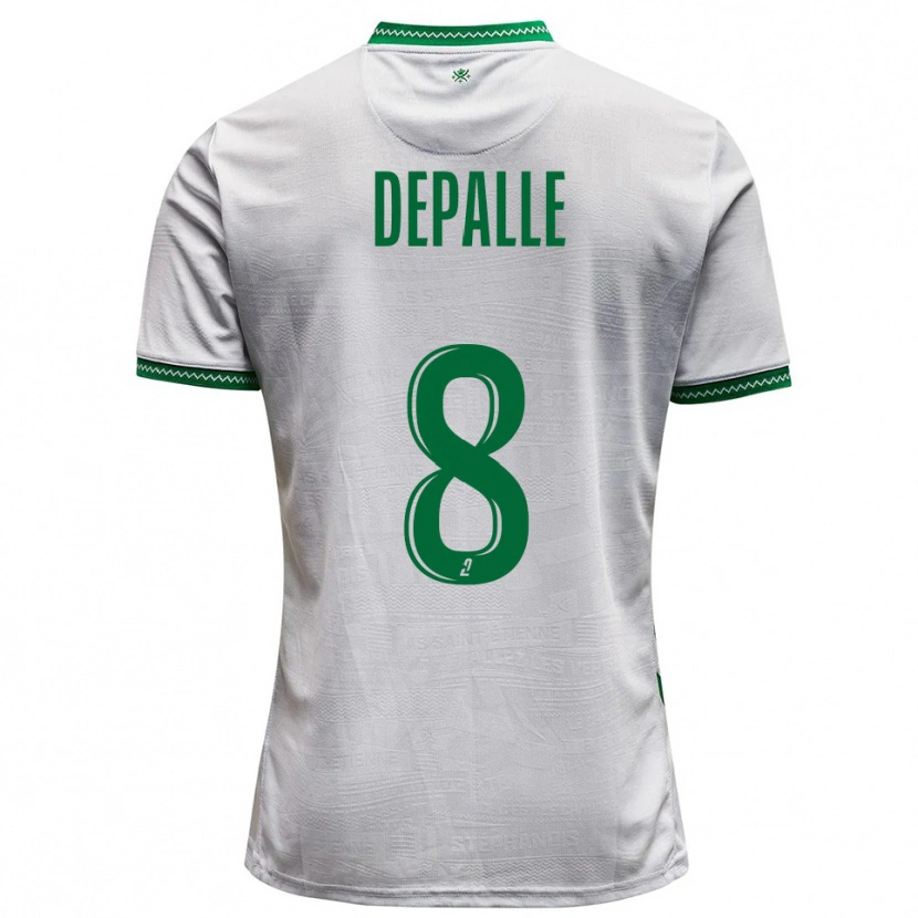 Danxen Män Valentin Depalle #8 Vit Grön Bortatröja Matchtröjor 2025/26 Tröjor T-Tröja