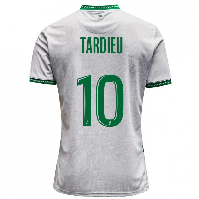 Danxen Män Florian Tardieu #10 Vit Grön Bortatröja Matchtröjor 2025/26 Tröjor T-Tröja