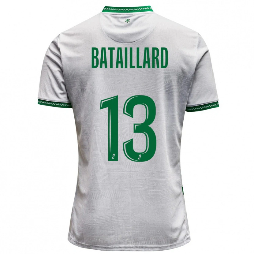 Danxen Män Faustine Bataillard #13 Vit Grön Bortatröja Matchtröjor 2025/26 Tröjor T-Tröja