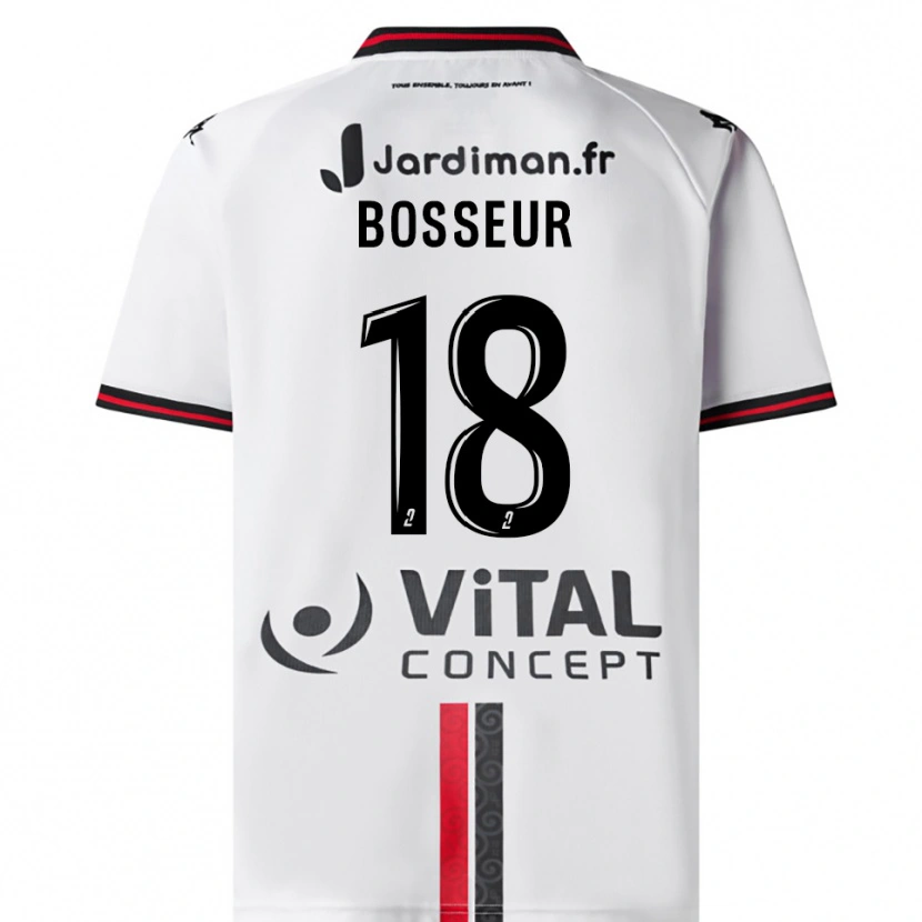 Danxen Män Youna Bosseur #18 Vit Röd Bortatröja Matchtröjor 2025/26 Tröjor T-Tröja
