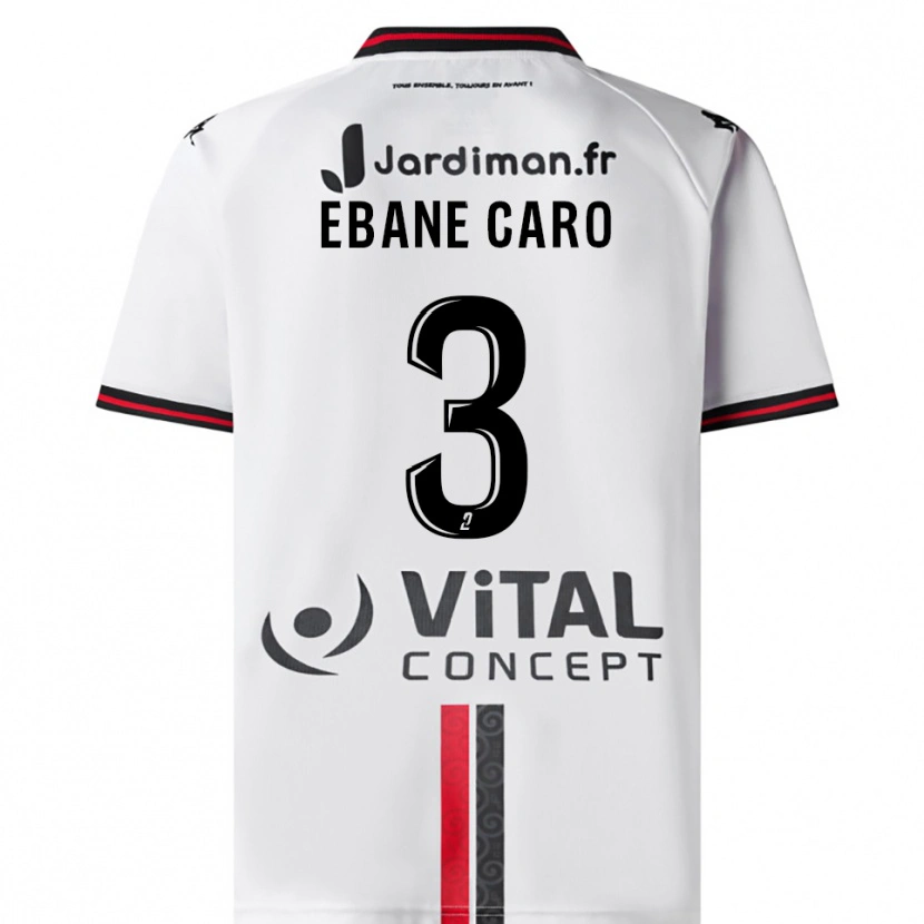Danxen Män Noa Ebane Caro #3 Vit Röd Bortatröja Matchtröjor 2025/26 Tröjor T-Tröja