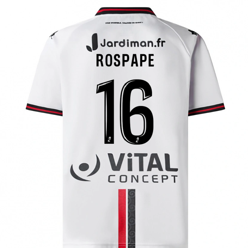 Danxen Män Milo Rospape #16 Vit Röd Bortatröja Matchtröjor 2025/26 Tröjor T-Tröja