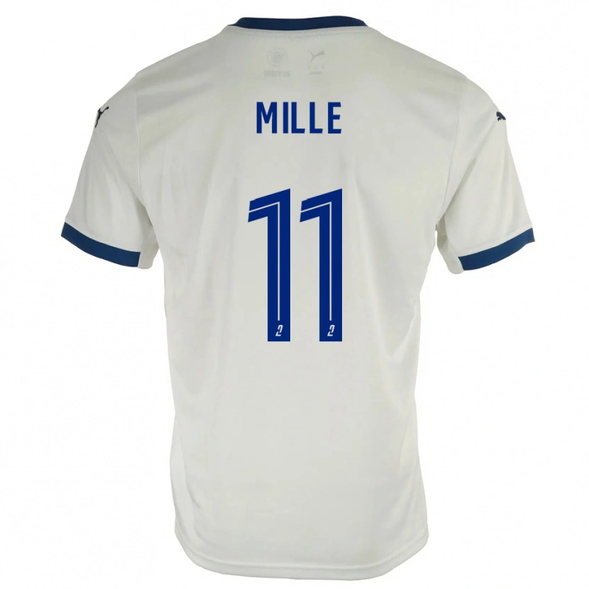 Danxen Män Antoine Mille #11 Vit Blå Bortatröja Matchtröjor 2025/26 Tröjor T-Tröja