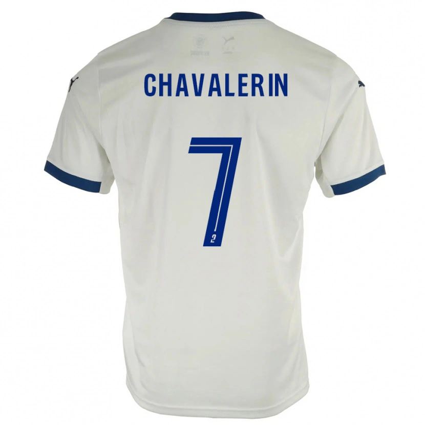 Danxen Män Xavier Chavalerin #7 Vit Blå Bortatröja Matchtröjor 2025/26 Tröjor T-Tröja