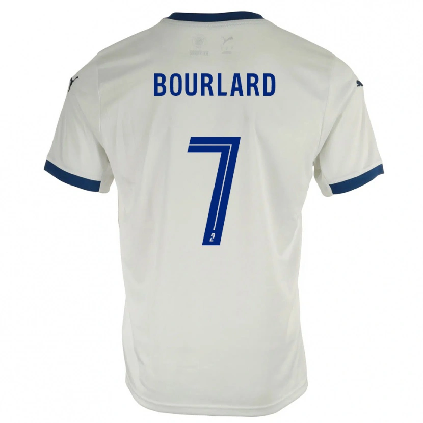 Danxen Män Liam Bourlard #7 Vit Blå Bortatröja Matchtröjor 2025/26 Tröjor T-Tröja