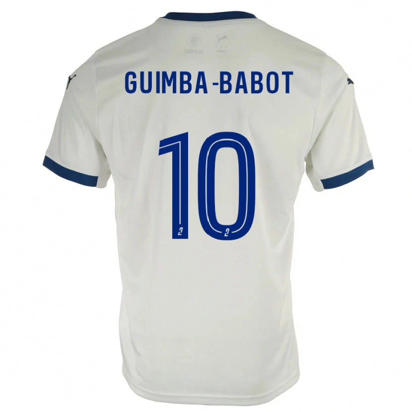 Danxen Män Khays Guimba-Babot #10 Vit Blå Bortatröja Matchtröjor 2025/26 Tröjor T-Tröja