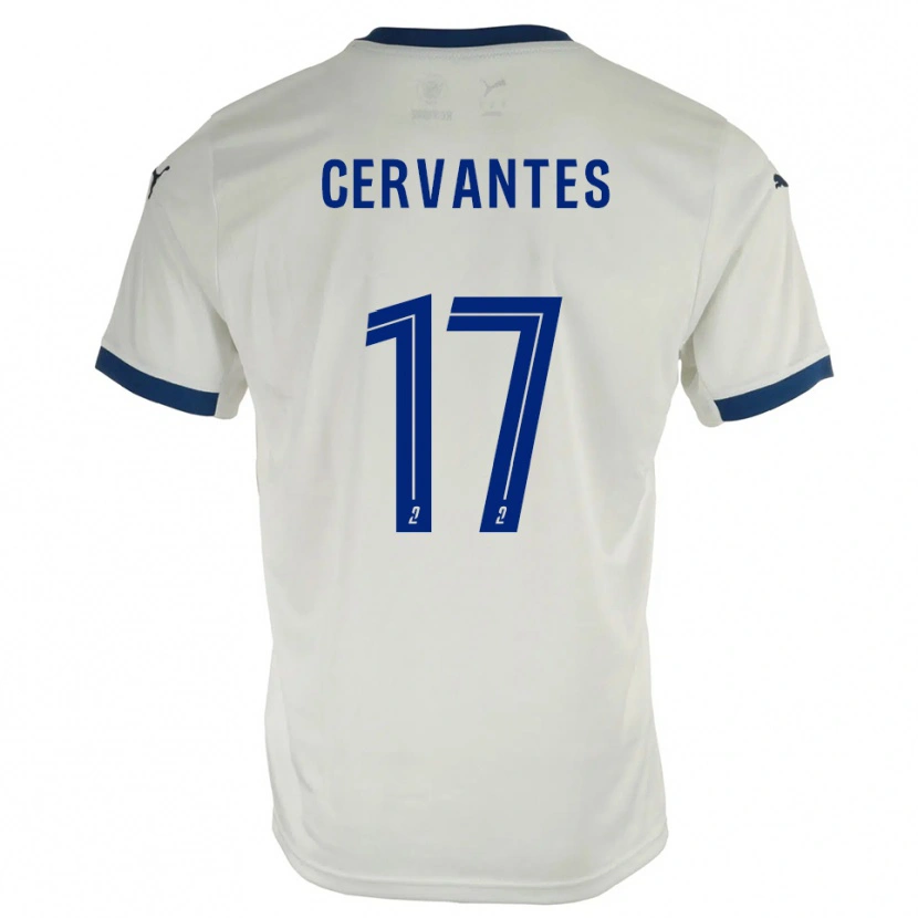 Danxen Män Noa Cervantes #17 Vit Blå Bortatröja Matchtröjor 2025/26 Tröjor T-Tröja