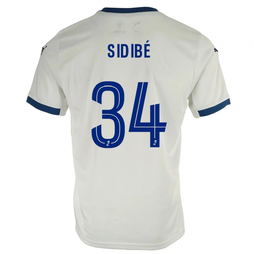 Danxen Män Aly Sidibé #34 Vit Blå Bortatröja Matchtröjor 2025/26 Tröjor T-Tröja