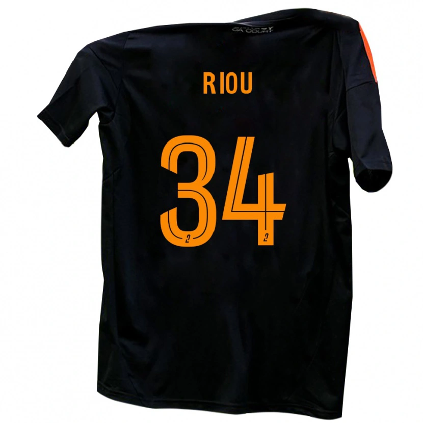 Danxen Män Esteban Riou #34 Vitt Rött Bortatröja Matchtröjor 2025/26 Tröjor T-Tröja
