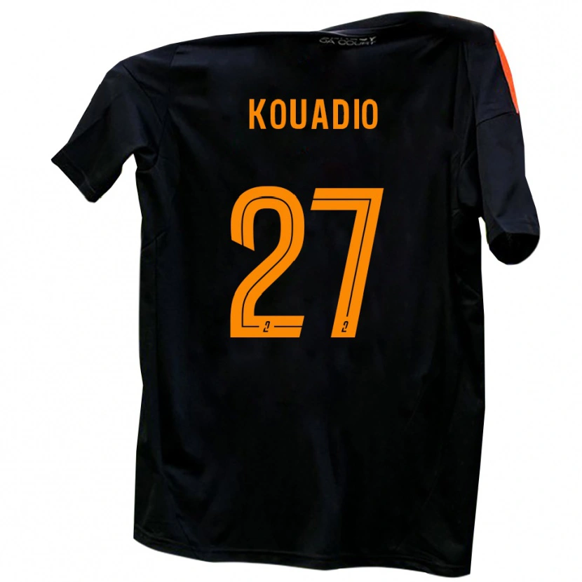 Danxen Män Julien Kouadio #27 Vitt Rött Bortatröja Matchtröjor 2025/26 Tröjor T-Tröja