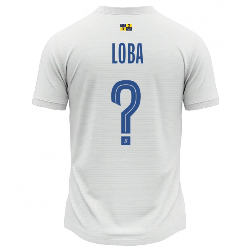 Danxen Män Nathiau Loba #0 Vit Blå Bortatröja Matchtröjor 2025/26 Tröjor T-Tröja