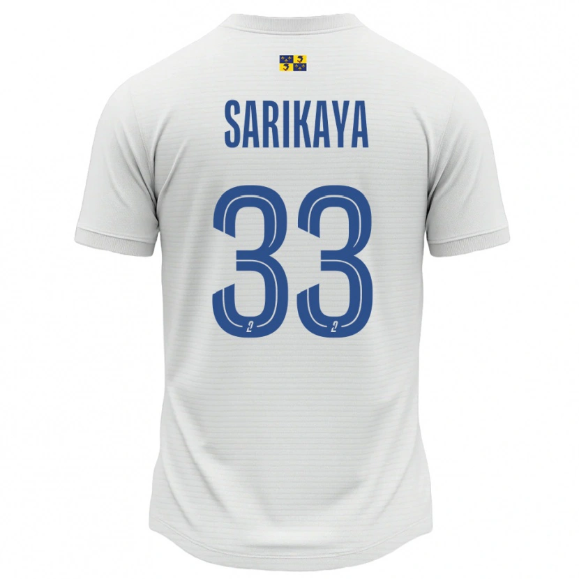 Danxen Män Efe Sarıkaya #33 Vit Blå Bortatröja Matchtröjor 2025/26 Tröjor T-Tröja