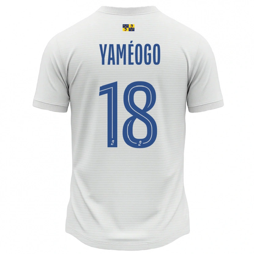 Danxen Män Bachirou Yaméogo #18 Vit Blå Bortatröja Matchtröjor 2025/26 Tröjor T-Tröja