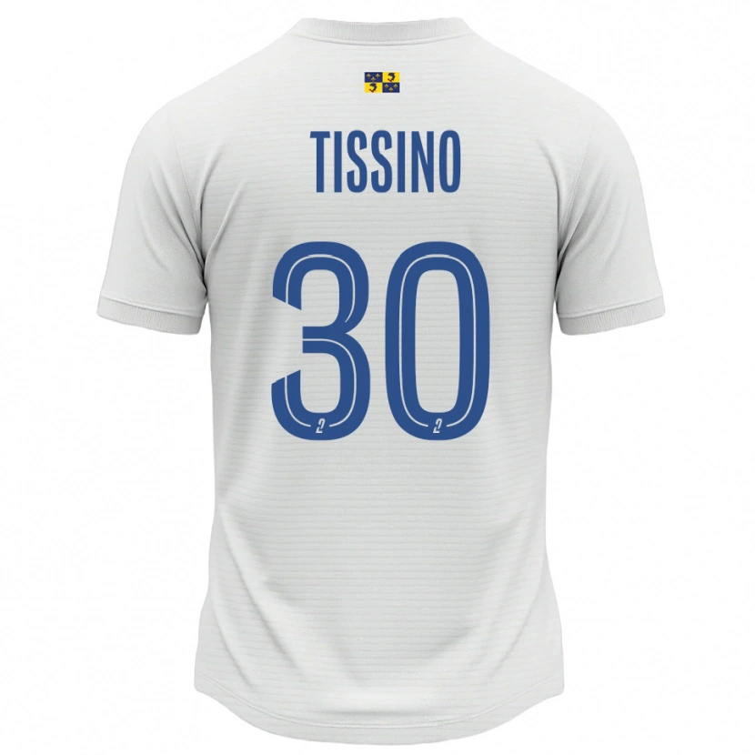 Danxen Män Julie Tissino #30 Vit Blå Bortatröja Matchtröjor 2025/26 Tröjor T-Tröja