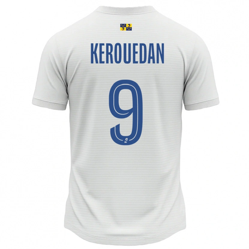 Danxen Män Alan Kerouedan #9 Vit Blå Bortatröja Matchtröjor 2025/26 Tröjor T-Tröja