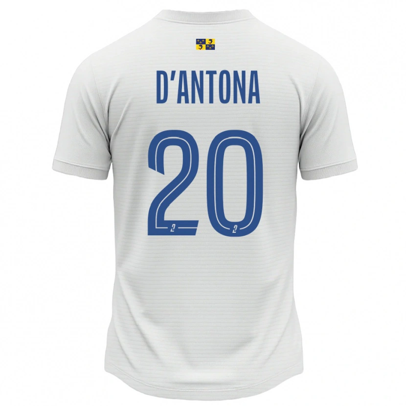 Danxen Män Mattéo D'antona #20 Vit Blå Bortatröja Matchtröjor 2025/26 Tröjor T-Tröja