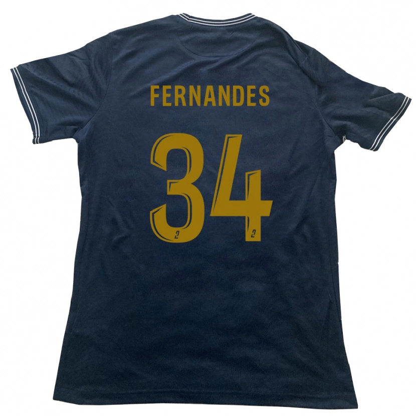 Danxen Män Alexandre Fernandes #34 Marin Guld Bortatröja Matchtröjor 2025/26 Tröjor T-Tröja