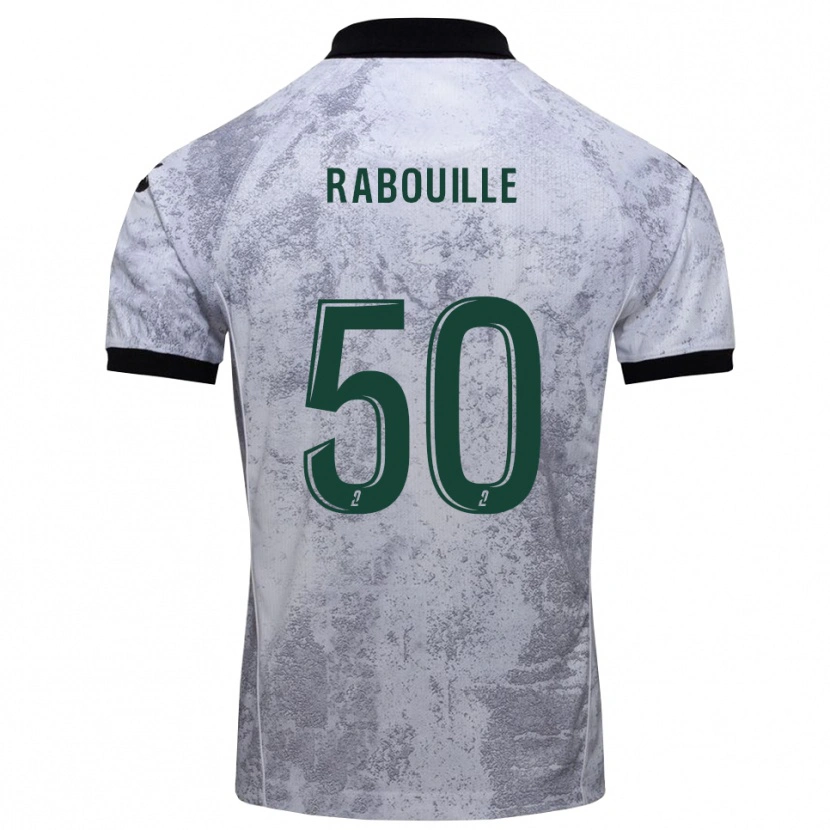 Danxen Män Valentin Rabouille #50 Vit Svart Bortatröja Matchtröjor 2025/26 Tröjor T-Tröja