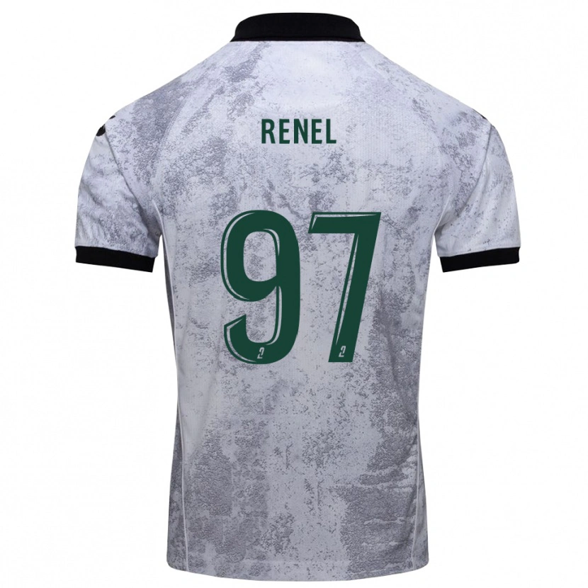 Danxen Män Samuel Renel #97 Vit Svart Bortatröja Matchtröjor 2025/26 Tröjor T-Tröja