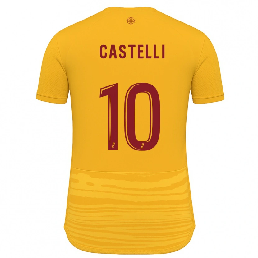 Danxen Män Fabio Castelli #10 Orange Burgundy Bortatröja Matchtröjor 2025/26 Tröjor T-Tröja