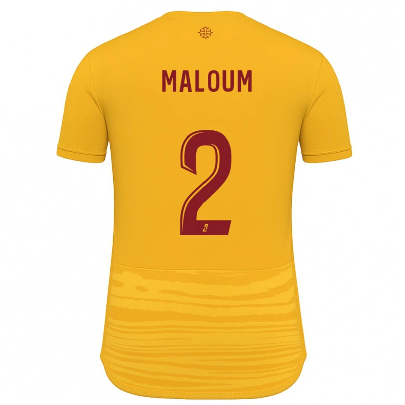 Danxen Män Bilal Maloum #2 Orange Burgundy Bortatröja Matchtröjor 2025/26 Tröjor T-Tröja