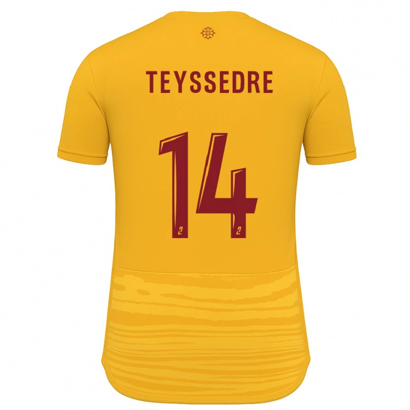 Danxen Män Maexan Teyssedre #14 Orange Burgundy Bortatröja Matchtröjor 2025/26 Tröjor T-Tröja