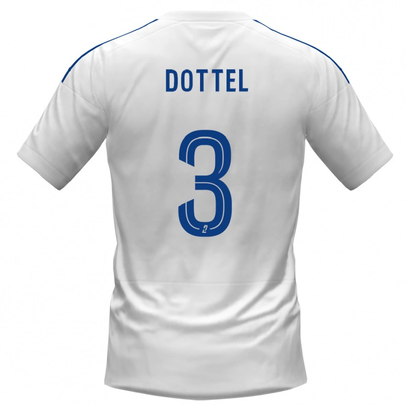 Danxen Män Lisandru Dottel #3 Vit Blå Bortatröja Matchtröjor 2025/26 Tröjor T-Tröja