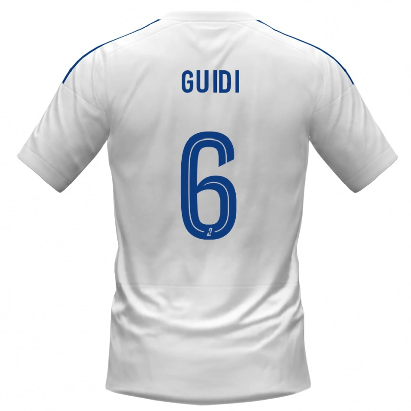 Danxen Män Dumè Guidi #6 Vit Blå Bortatröja Matchtröjor 2025/26 Tröjor T-Tröja