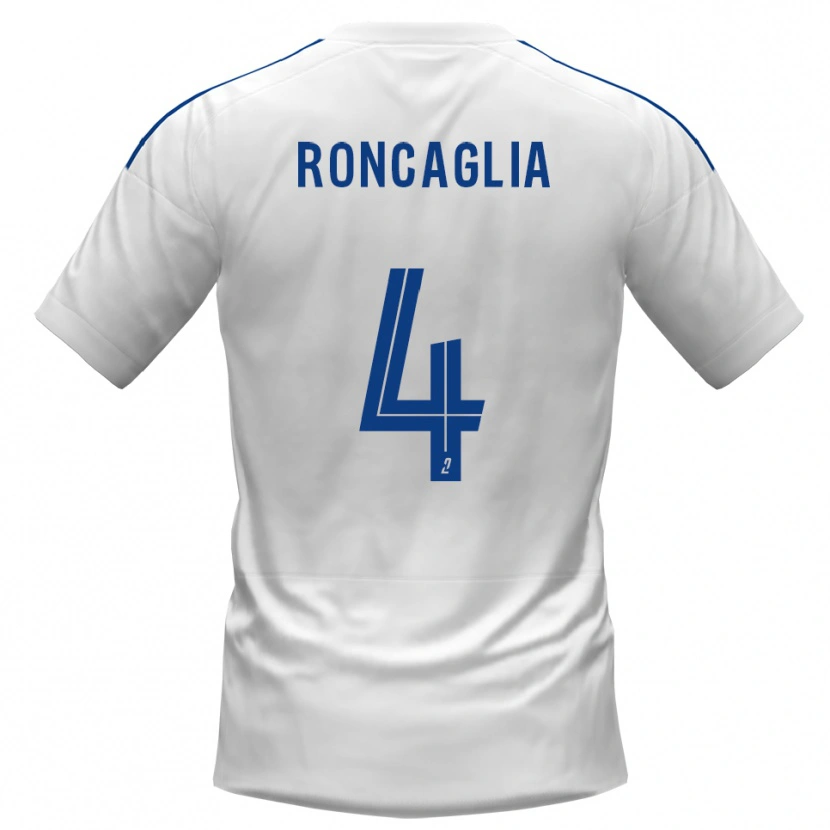 Danxen Män Anthony Roncaglia #4 Vit Blå Bortatröja Matchtröjor 2025/26 Tröjor T-Tröja