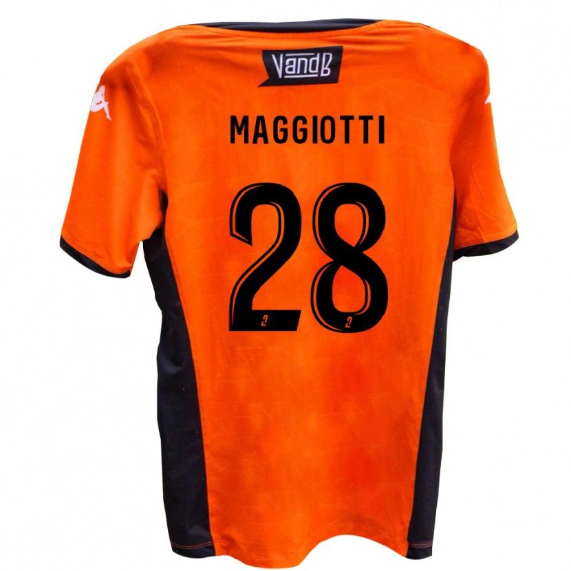 Danxen Män Julien Maggiotti #28 Vit Svart Bortatröja Matchtröjor 2025/26 Tröjor T-Tröja