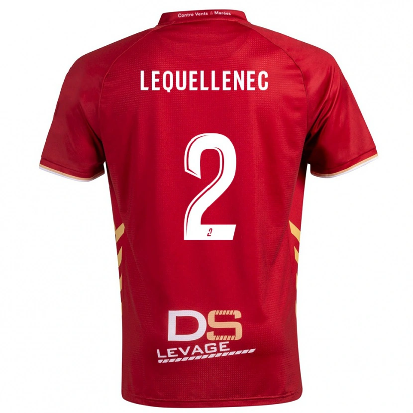 Danxen Män Yanis Lequellenec #2 Burgundy Guld Bortatröja Matchtröjor 2025/26 Tröjor T-Tröja