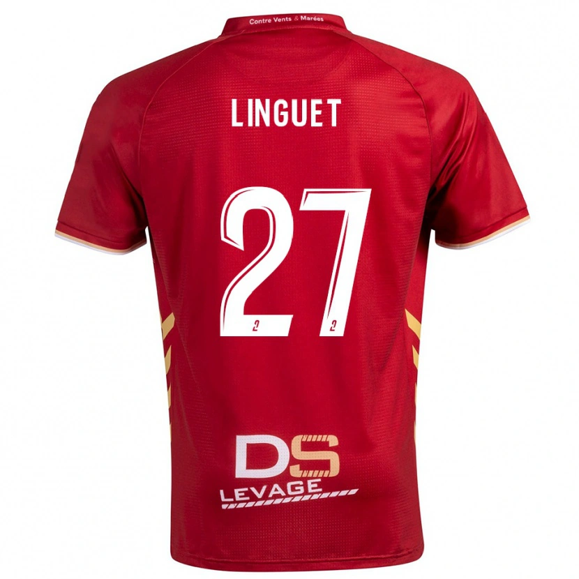 Danxen Män Allan Linguet #27 Burgundy Guld Bortatröja Matchtröjor 2025/26 Tröjor T-Tröja